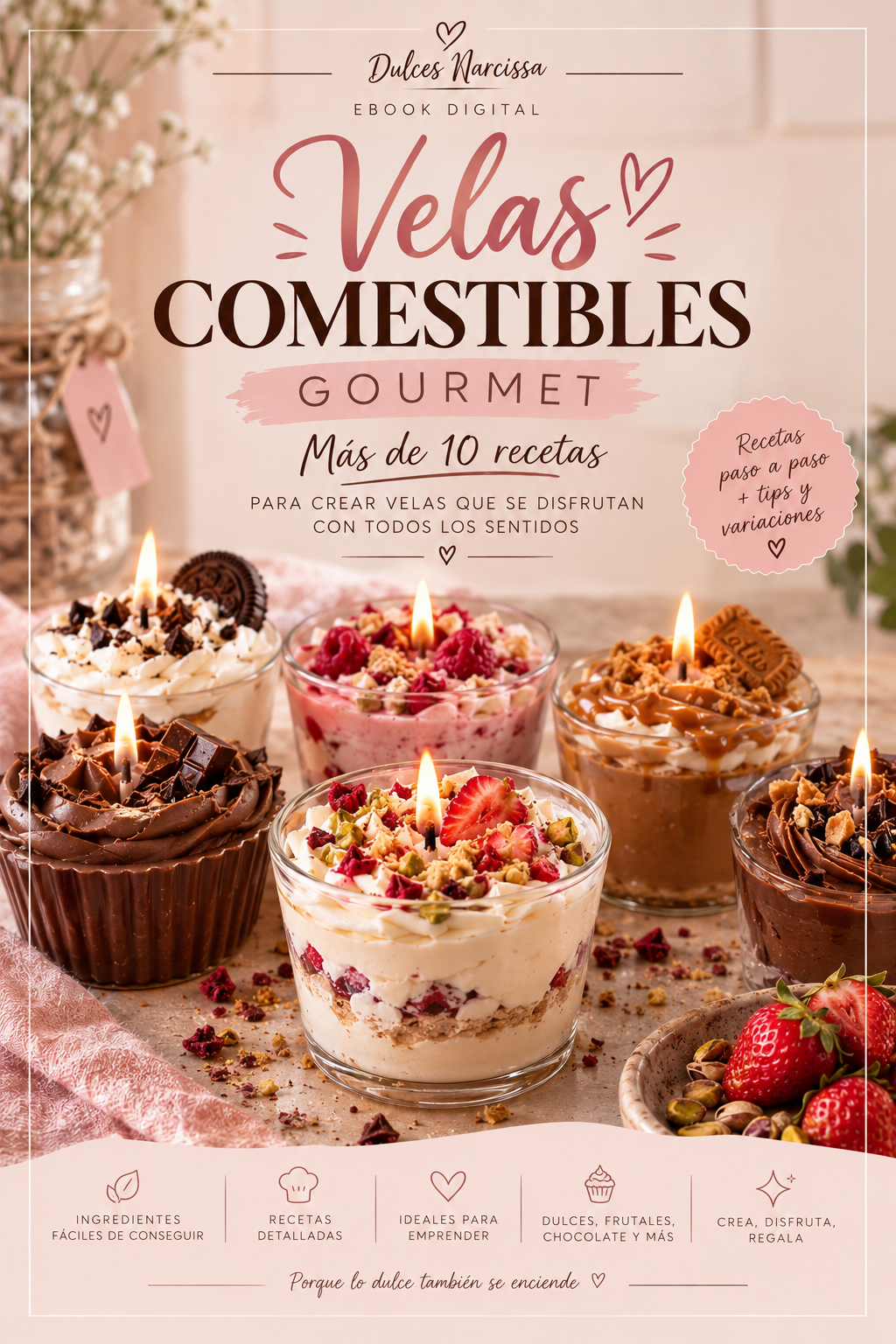 Velas comestibles Gourmet + de 10 recetas fàciles